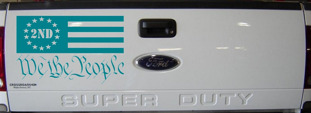 American Flag 2nd Amendment We The People Patriotic Car or Truck Window Decal Sticker
