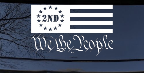 American Flag 2nd Amendment We The People Patriotic Car or Truck Window Decal Sticker