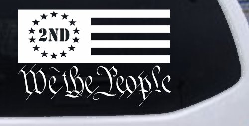 American Flag 2nd Amendment We The People Patriotic Car or Truck Window Decal Sticker
