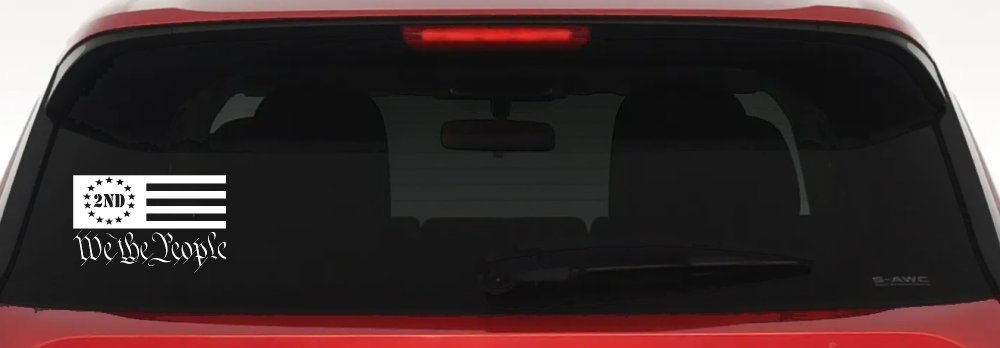 American Flag 2nd Amendment We The People Patriotic Car or Truck Window Decal Sticker