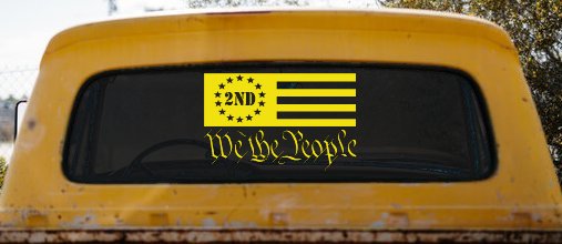 American Flag 2nd Amendment We The People Patriotic Car or Truck Window Decal Sticker