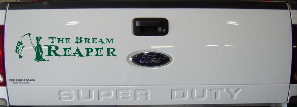 The Bream Reaper Bone Bream Grim Reaper Funny Fishing Car or Truck Window Decal Sticker