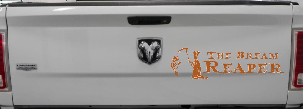 The Bream Reaper Bone Bream Grim Reaper Funny Fishing Car or Truck Window Decal Sticker