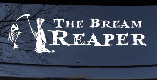The Bream Reaper Bone Bream Grim Reaper Funny Fishing Car or Truck Window Decal Sticker