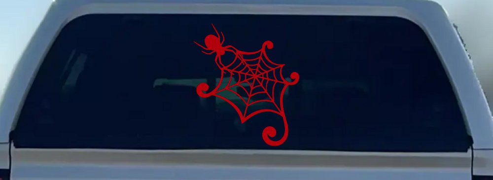 Spider in Web Car or Truck Window Decal Sticker