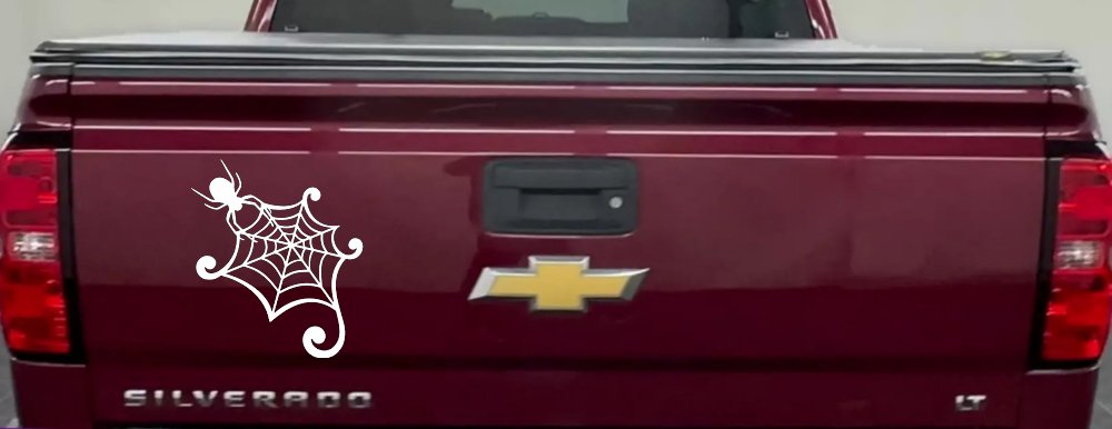 Spider in Web Car or Truck Window Decal Sticker