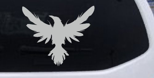 Raven Crow Car or Truck Window Decal Sticker (Light Gray)