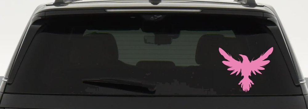 Raven Crow Car or Truck Window Decal Sticker (Pink)