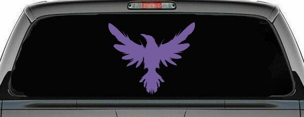 Raven Crow Car or Truck Window Decal Sticker (Purple)
