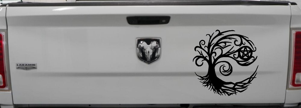 Wicca Wiccan Witch Witching Tree Gothic Halloween Car or Truck Window Decal Sticker