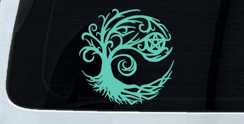 Wicca Wiccan Witch Witching Tree Gothic Halloween Car or Truck Window Decal Sticker