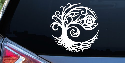 Wicca Wiccan Witch Witching Tree Gothic Halloween Car or Truck Window Decal Sticker