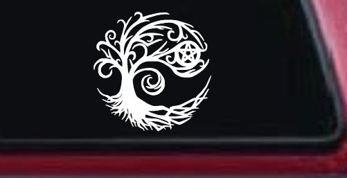 Wicca Wiccan Witch Witching Tree Gothic Halloween Car or Truck Window Decal Sticker
