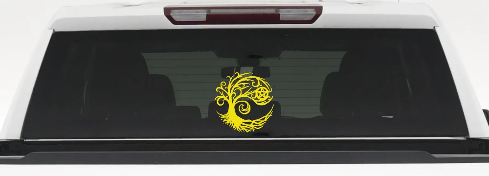 Wicca Wiccan Witch Witching Tree Gothic Halloween Car or Truck Window Decal Sticker