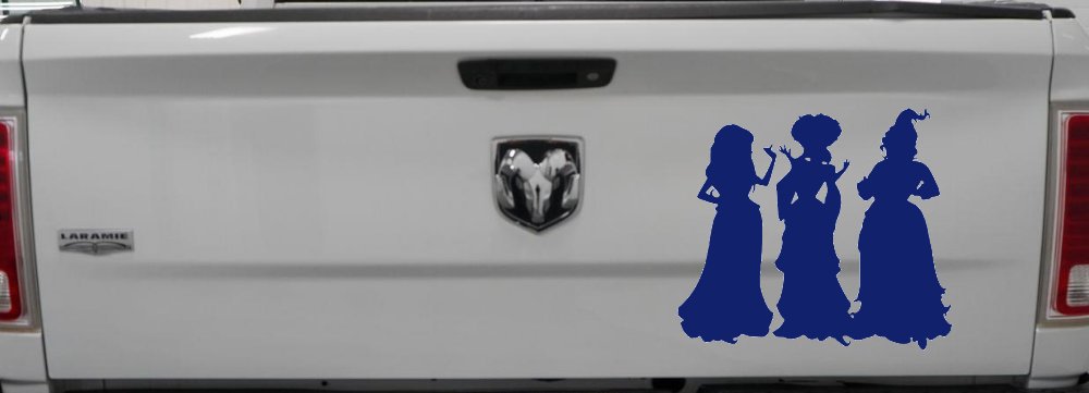 Sanderson Sisters Gothic Halloween Car or Truck Window Decal Sticker (Navy)