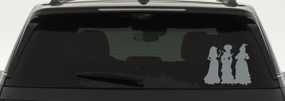 Sanderson Sisters Gothic Halloween Car or Truck Window Vinyl Decal Sticker (Telegrey)