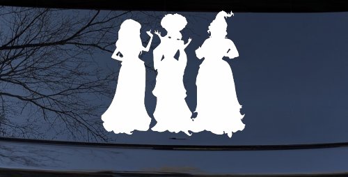 Sanderson Sisters Gothic Halloween Car or Truck Window Decal Sticker (White)