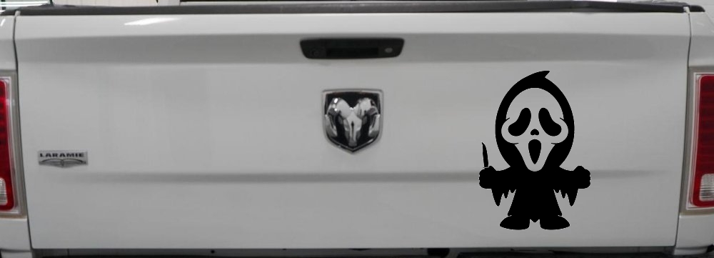 Baby Kid GhostFace Ghost Face Gothic Halloween Car or Truck Window Decal Sticker