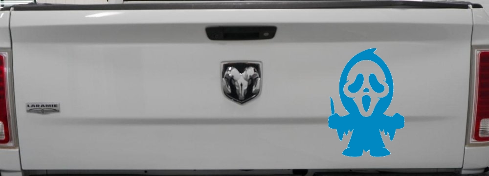 Baby Kid GhostFace Ghost Face Gothic Halloween Car or Truck Window Decal Sticker