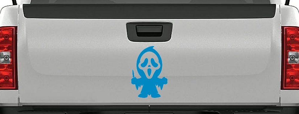 Baby Kid GhostFace Ghost Face Gothic Halloween Car or Truck Window Decal Sticker