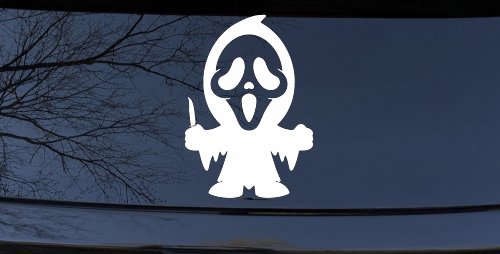 Baby Kid GhostFace Ghost Face Gothic Halloween Car or Truck Window Decal Sticker