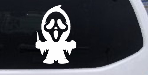 Baby Kid GhostFace Ghost Face Gothic Halloween Car or Truck Window Decal Sticker