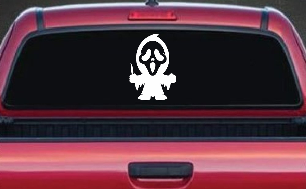 Baby Kid GhostFace Ghost Face Gothic Halloween Car or Truck Window Decal Sticker