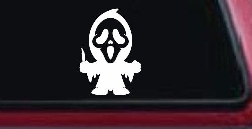 Baby Kid GhostFace Ghost Face Gothic Halloween Car or Truck Window Decal Sticker