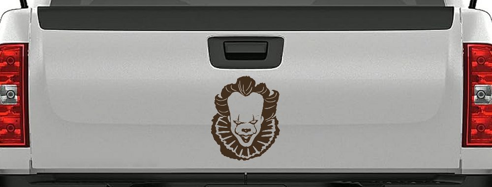 IT Clown Pennywise Gothic Halloween Car or Truck Window Vinyl Decal Sticker (Brown)