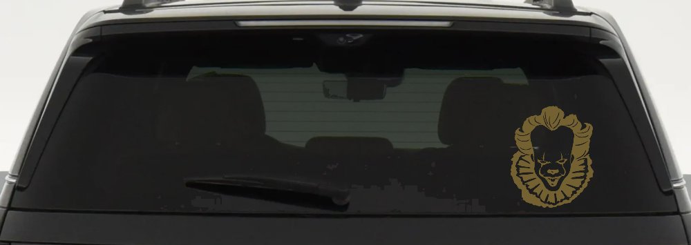 IT Clown Pennywise Gothic Halloween Car or Truck Window Decal Sticker (Gold)