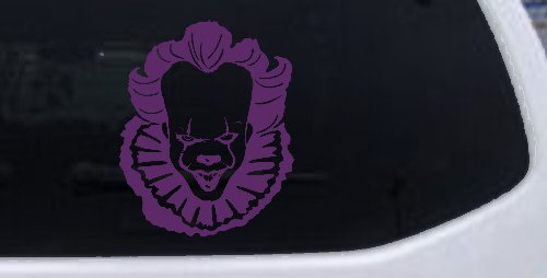 IT Clown Pennywise Gothic Halloween Car or Truck Window Decal Sticker (Violet)