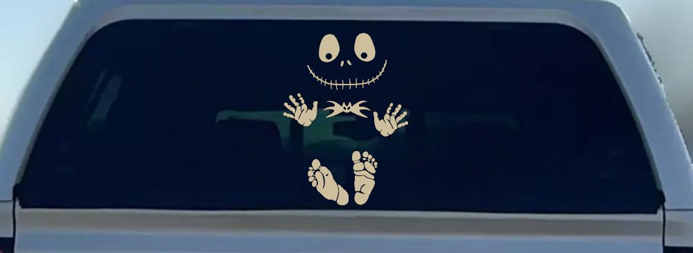 Baby Kid Jack Skellington Pumpkin King  Gothic Halloween Car or Truck Window Decal Sticker