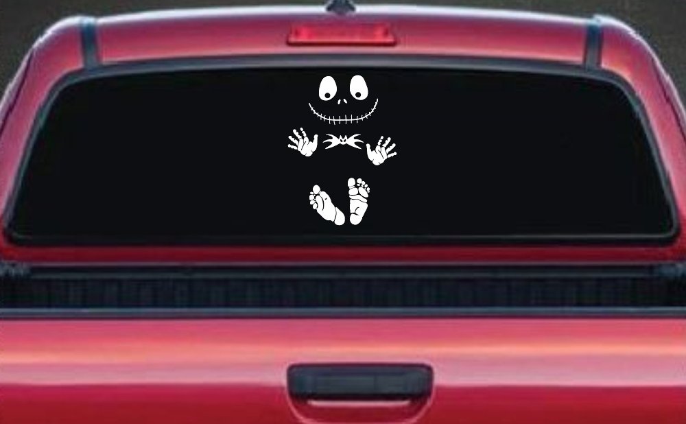 Baby Kid Jack Skellington Pumpkin King  Gothic Halloween Car or Truck Window Decal Sticker