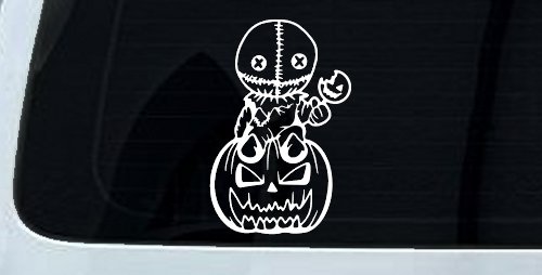 Baby Kid Sam Trick or Treat Halloween Gothic Halloween Car or Truck Window Vinyl Decal Sticker (White)