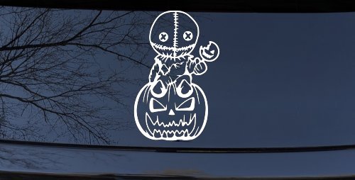 Baby Kid Sam Trick or Treat Halloween Gothic Halloween Car or Truck Window Vinyl Decal Sticker (White)