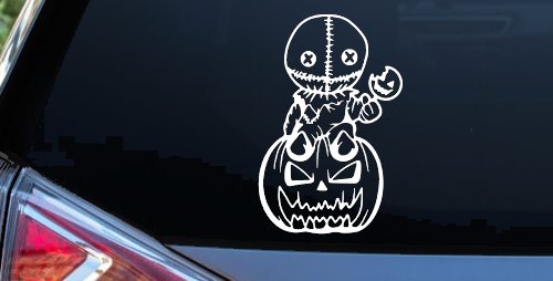 Baby Kid Sam Trick or Treat Halloween Gothic Halloween Car or Truck Window Vinyl Decal Sticker (White)