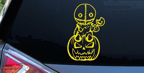 Baby Kid Sam Trick or Treat Halloween Gothic Halloween Car or Truck Window Decal Sticker (Yellow)