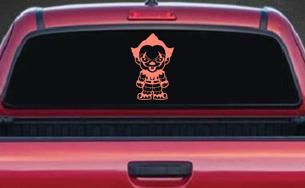 Baby Kid It Pennywise Clown Gothic Halloween Car or Truck Window Decal Sticker