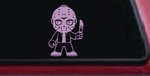 Baby Kid Jason Friday Gothic Halloween Car or Truck Window Decal Sticker (Lilac)