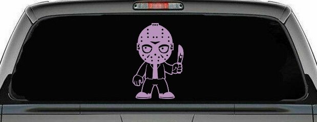Baby Kid Jason Friday Gothic Halloween Car or Truck Window Decal Sticker (Lilac)
