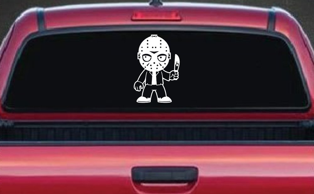 Baby Kid Jason Friday Gothic Halloween Car or Truck Window Decal Sticker