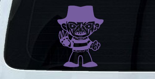 Baby Kid Freddy Krueger Gothic Halloween Car or Truck Window Decal Sticker (Purple)
