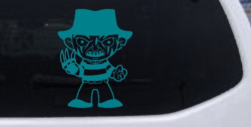 Baby Kid Freddy Krueger Gothic Halloween Car or Truck Window Vinyl Decal Sticker (Turquoise Blue)