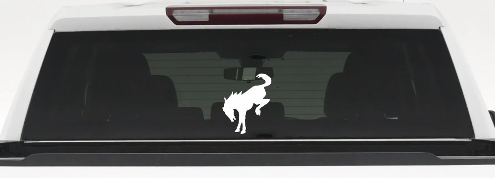 Ford Bronco Horse Off Road Car or Truck Window Decal Sticker (White)