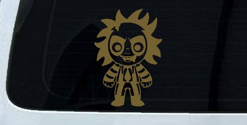 Baby Kid Beetlejuice Gothic Halloween Car or Truck Window Vinyl Decal Sticker (Gold)