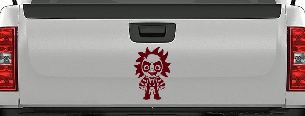 Baby Kid Beetlejuice Gothic Halloween Car or Truck Window Decal Sticker (Purple Red)