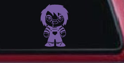 Baby Kid Chucky Doll Gothic Halloween Car or Truck Window Decal Sticker (Purple)