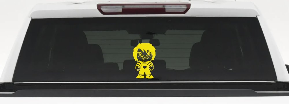 Baby Kid Chucky Doll Gothic Halloween Car or Truck Window Decal Sticker