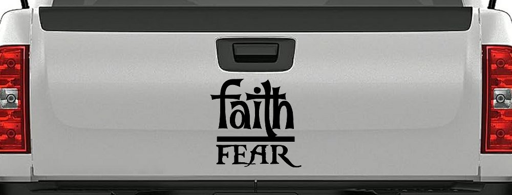 Faith Over Fear Christian Car or Truck Window Decal Sticker