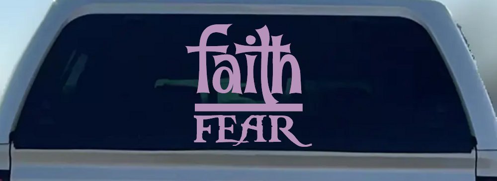 Faith Over Fear Christian Car or Truck Window Decal Sticker